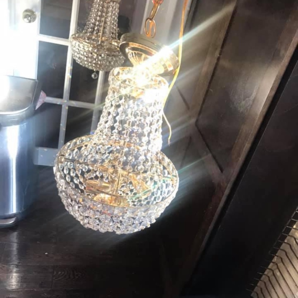 1 Swarovski crystal chandeliers 24 carat gold plated